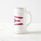 オハイオ州旗 ビールジョッキ (正面右)