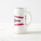 オハイオ州旗 ビールジョッキ (正面右)