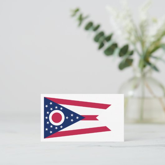 オハイオ州旗 名刺 (スタンド正面)