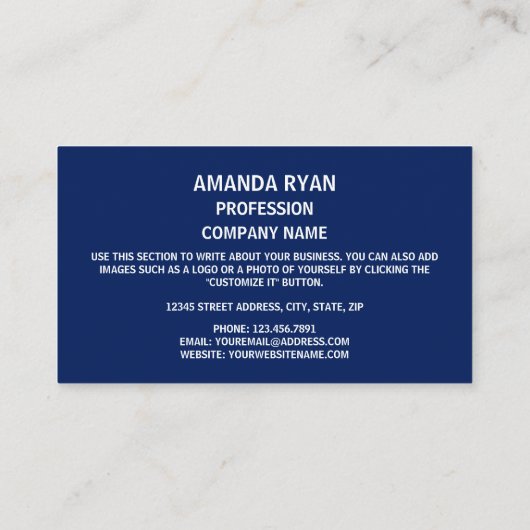 オハイオ州旗 名刺 (裏面)