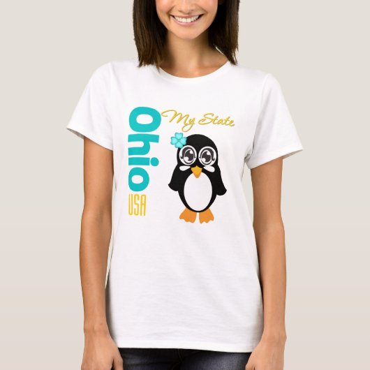 オハイオ州米国のペンギン Tシャツ (正面)