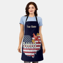 オハイオ州統一された州レトロマップヴィンテージUSA