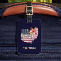 オハイオ州統一された州レトロマップヴィンテージUSA