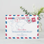 オハイオ州航空郵便 結婚感謝カード サンキューカード (スタンド正面)