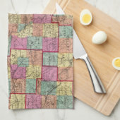 オハイオ州郡 キッチンタオル (四つ折り)