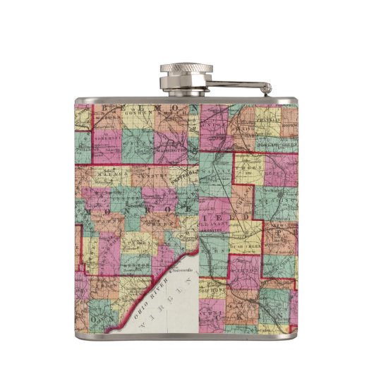 オハイオ州郡 フラスク (裏面)