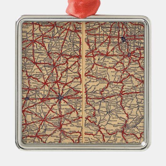 オハイオ州14 メタルオーナメント (正面)