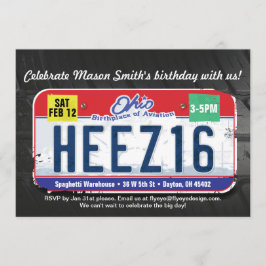 オハイオ州16歳誕生日招待状 招待状