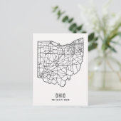 オハイオ州 アメリカ 道路地図 - バックアイ州 地図 ポストカード (スタンド正面)