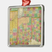 オハイオ州、インディアナおよびイリノイ メタルオーナメント (左)