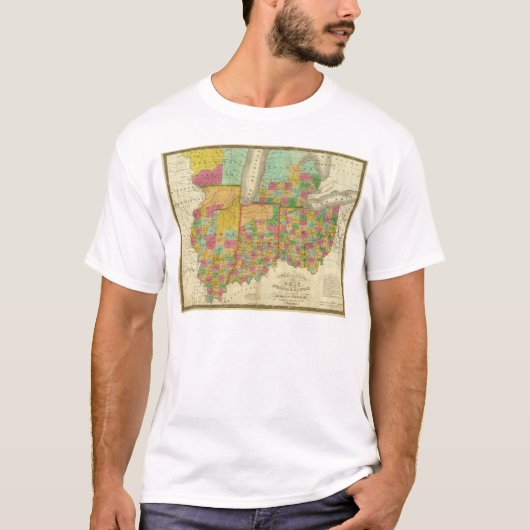 オハイオ州、インディアナおよびイリノイ Tシャツ (正面)