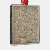 オハイオ州、インディアナ メタルオーナメント (右)