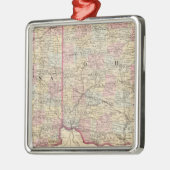 オハイオ州、インディアナ メタルオーナメント (左)