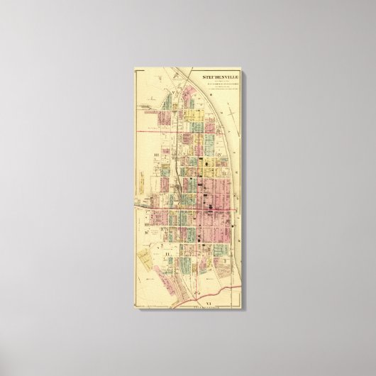 オハイオ州，スティューベンビル キャンバスプリント (正面)