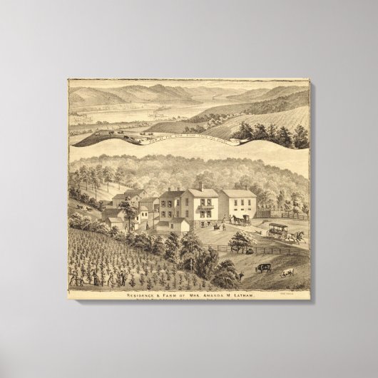 オハイオ州，ポーツマス キャンバスプリント (正面)