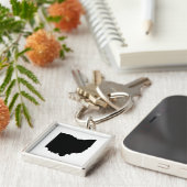 オハイオ州（モノクロ） キーホルダー (側面)