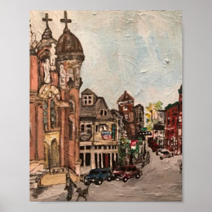 オハイオ州「リトルイタリア、クリーブランド絵画」 ポスター