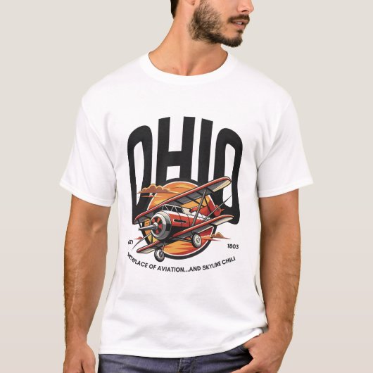 オハイオ州: 航空の揺籃の地... そして Tシャツ (正面)