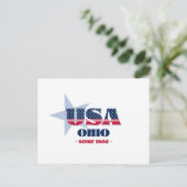 オハイオ州（赤、白、青のポストカード） ポストカード (スタンド正面)