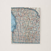 オハイオ州(1921年)のヴィンテージの地図 ジグソーパズル (縦)