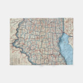 オハイオ州(1921年)のヴィンテージの地図 フリースブランケット (正面(横))