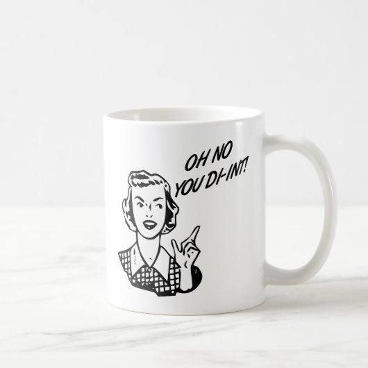オハイオ州DI-INT! レトロの主婦B&W コーヒーマグカップ (右)
