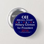 オハイオ州HILLLL、ええ! 缶バッジ (正面&裏面)