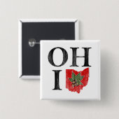 オハイオ州IO印刷のオハイオ州のヴィンテージの赤いバックアイズのナット 缶バッジ (正面&裏面)