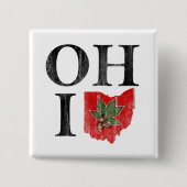 オハイオ州IO印刷のオハイオ州のヴィンテージの赤いバックアイズのナット 缶バッジ (正面)