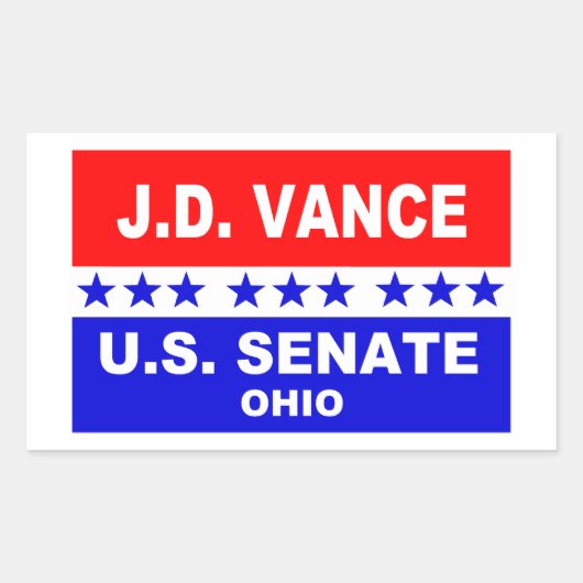 オハイオ州J.D. Vance US上院2022 長方形シール (正面)