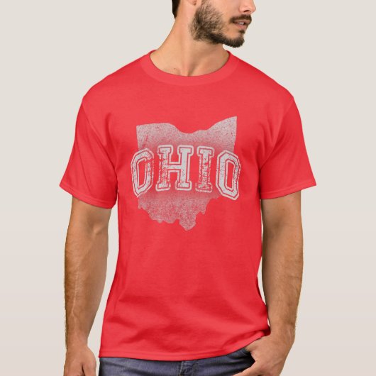 オハイオ州USAバーシティスタイル Tシャツ (正面)