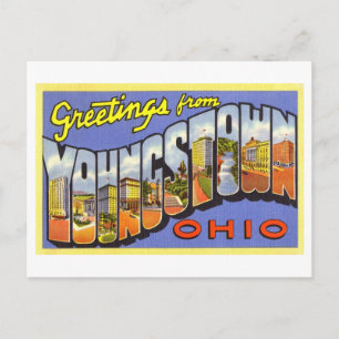オハイオ州Youngstownからのヴィンテージの挨拶 ポストカード