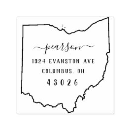 オハイオ差出人住所スタンプセルフインキング セルフインキングスタンプ