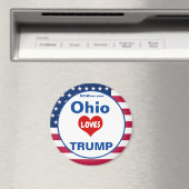 オハイオ愛トランプ愛国的冷蔵庫 マグネット (インサイチュ (食洗機))