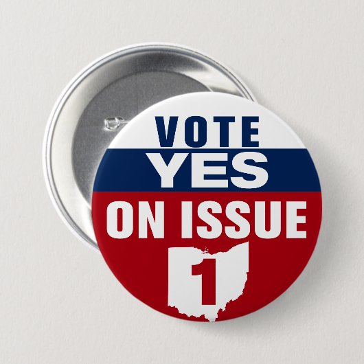オハイオ投票Yes1号 缶バッジ (正面&裏面)