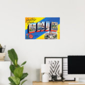 オハイオ旅行からのヴィンテージの挨拶 ポスター (ホームオフィス)