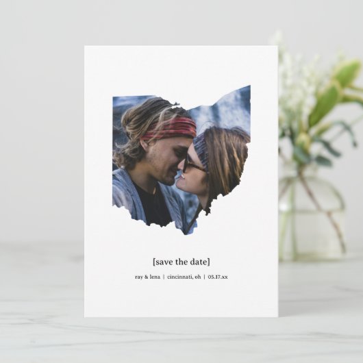 オハイオ日付の写真カードを保存 セーブザデート (スタンド正面)