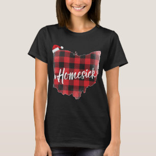 オハイオ水牛プレイド#HomesickクリスマスサンタハットS Tシャツ