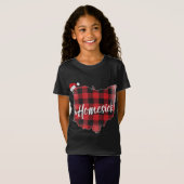 オハイオ水牛プレイド#HomesickクリスマスサンタハットS Tシャツ (正面フル)