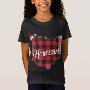 オハイオ水牛プレイド#HomesickクリスマスサンタハットS Tシャツ