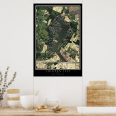 オハイオ湖衛星ポスターマップ ポスター (キッチン)