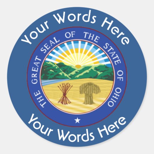 オハイオ素晴らしシールカスタムステッカー ラウンドシール (正面)