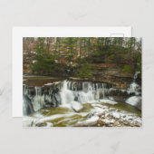 オハイオ素晴らし州ウィンターのティンカークリークの滝 ポストカード (正面/裏面)