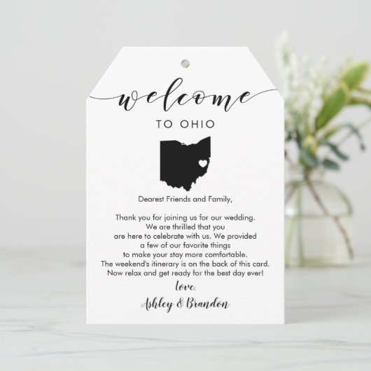 オハイオ結婚州のウェルカムラベルの旅程 (スタンド正面)