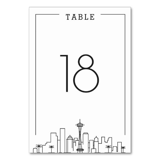 オハイオ結婚州シアトル |テーブル番号 テーブルナンバー (裏面)