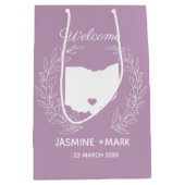 オハイオ結婚式の引き出物カスタムへようこそ ミディアムペーパーバッグ (正面)