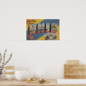 オハイオ語(州首都/花) – 大きな文字のシーン ポスター (キッチン)