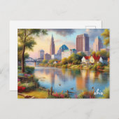 オハイオ買州の旅行ヴィンテージポストカード ポストカード (正面/裏面)