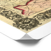 オハイオ鉄道地図1854 ポスター (角)