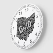 オハイオ音楽ノート ラージ壁時計 (傾斜)